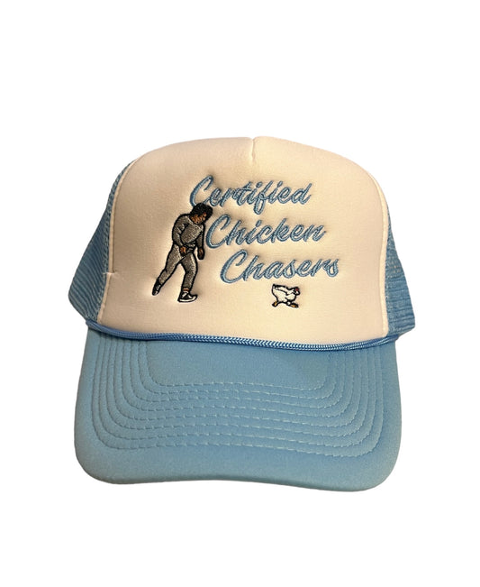 Classic logo Trucker Cap (White/Sky Blue)